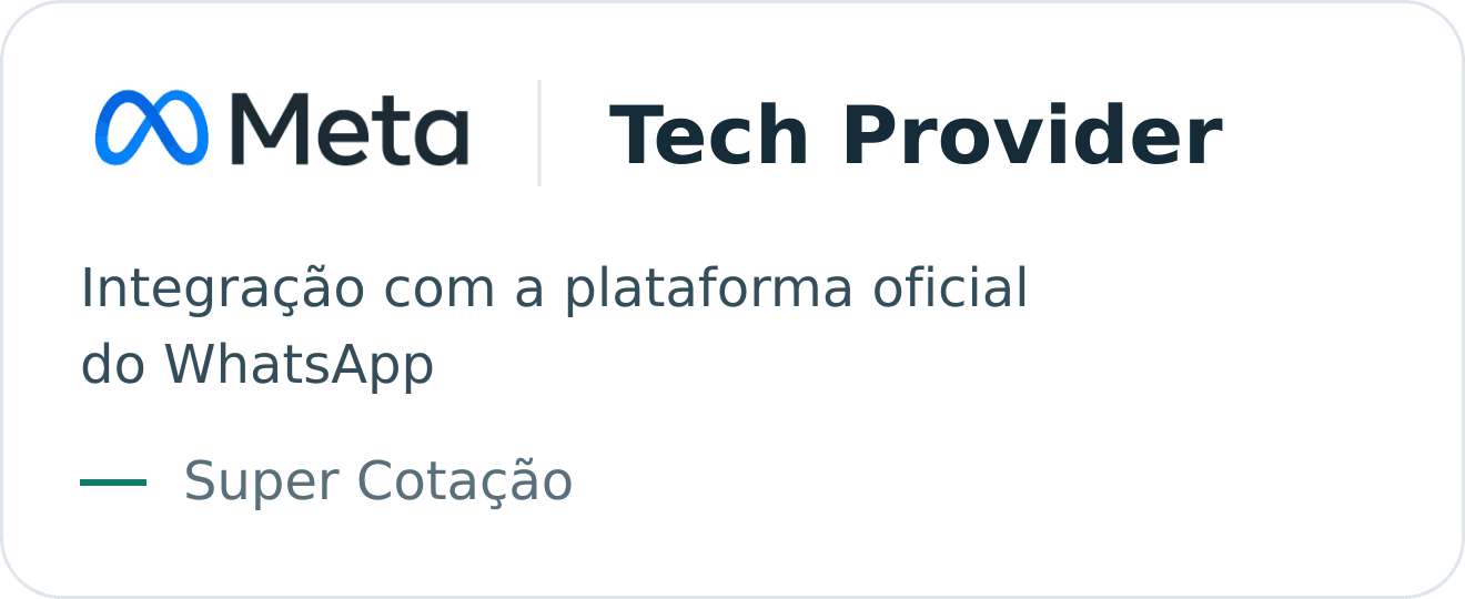 Meta Tech Provider — Integração com a plataforma oficial do WhatsApp